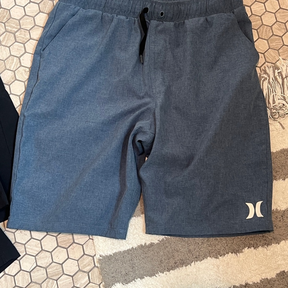 3 pairs of Hurley boys shorts - black are size 12 - blue ones are youth large - Picture 6 of 6
